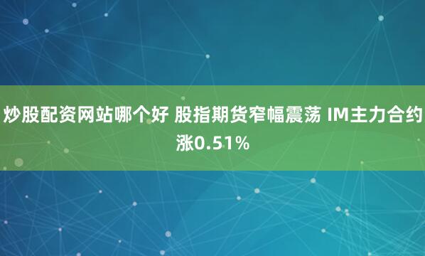 炒股配资网站哪个好 股指期货窄幅震荡 IM主力合约涨0.51%
